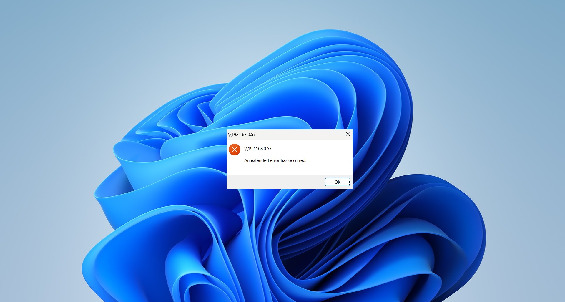 رفع خطای An extended error has occurred در ویندوز 11